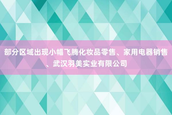 部分区域出现小幅飞腾化妆品零售、家用电器销售、武汉羽美实业有限公司